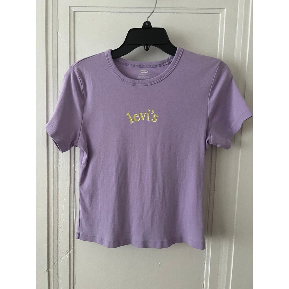 Purple lilac Levi’s logo cotton tee t shirt size S